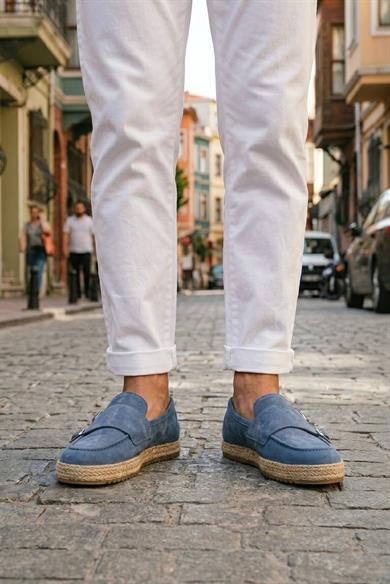 Setra Mavi Süet Erkek Deri Ayakkabı