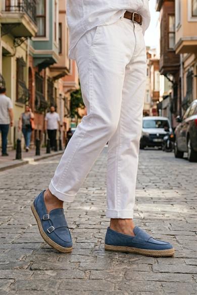 Setra Mavi Süet Erkek Deri Ayakkabı