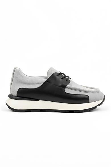 Silva Gri-Siyah Erkek Deri Ayakkabı