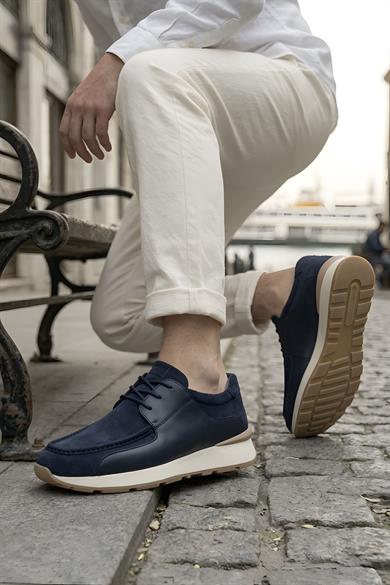 Silva Lacivert Erkek Deri Ayakkabı