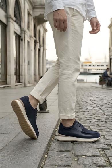 Silva Lacivert Erkek Deri Ayakkabı