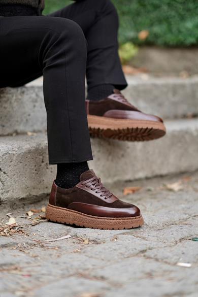 Silvio Kahverengi Erkek Deri Ayakkabı