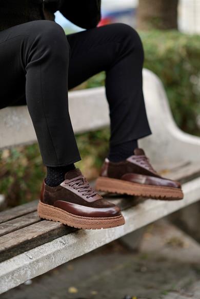 Silvio Kahverengi Erkek Deri Ayakkabı