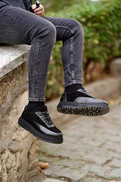 Silvio Siyah Erkek Deri Ayakkabı