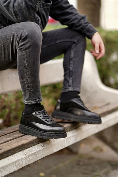 Silvio Siyah Erkek Deri Ayakkabı