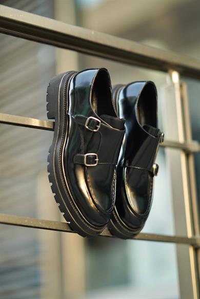 Soldier Siyah Açma Erkek Deri Ayakkabı