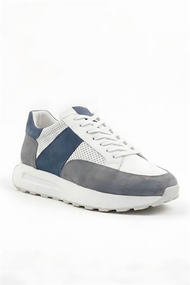 Solve Beyaz-Gri-Laci Erkek Deri Ayakkabı