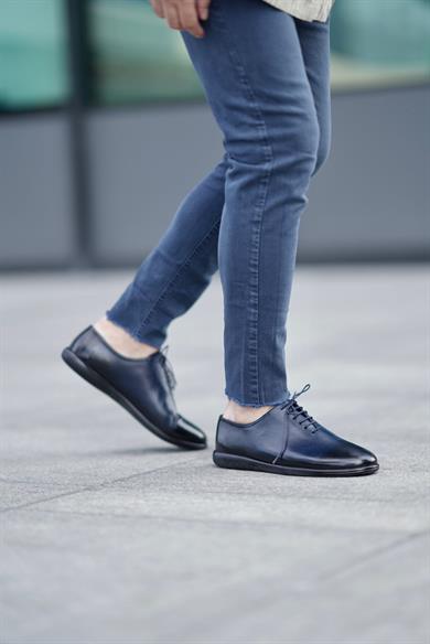 Star Lacivert Erkek Deri Ayakkabı