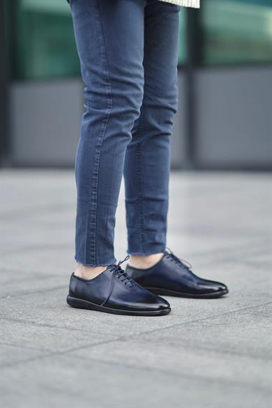 Star Lacivert Erkek Deri Ayakkabı