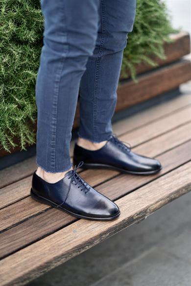 Star Lacivert Erkek Deri Ayakkabı