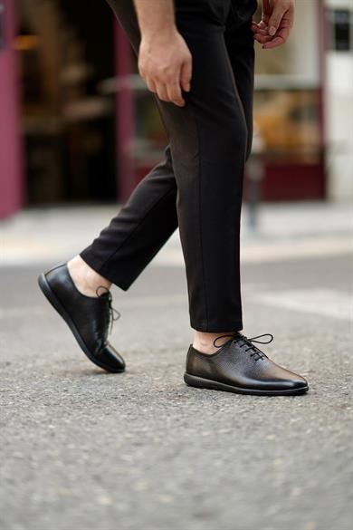 Star Siyah Erkek Deri Ayakkabı