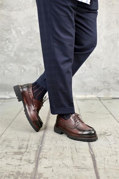 Stefan Kahverengi Erkek Deri Ayakkabı
