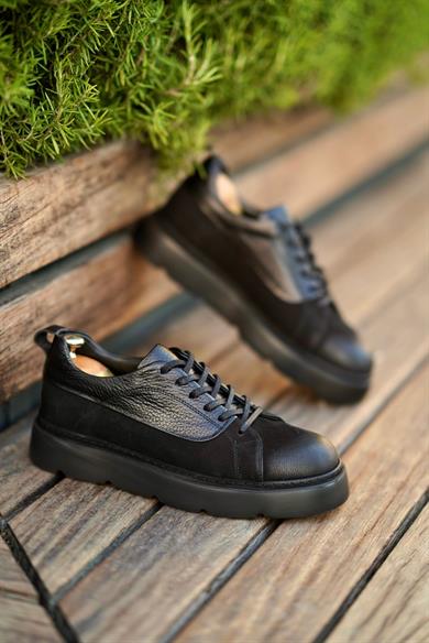 Tony Siyah Erkek Deri Ayakkabı