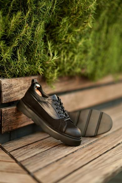 Tony Siyah Erkek Deri Ayakkabı