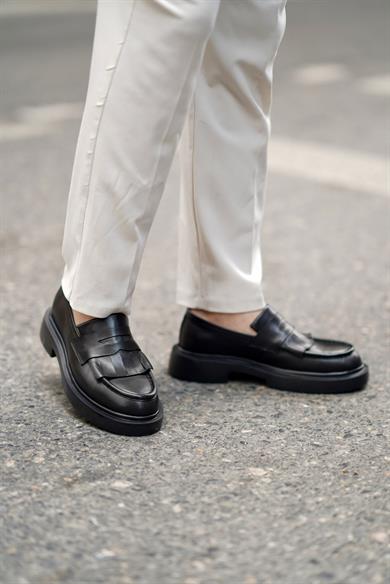 Tudor Siyah Erkek Deri Ayakkabı