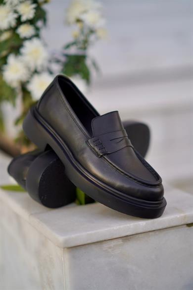 Vera Siyah Erkek Deri Ayakkabı