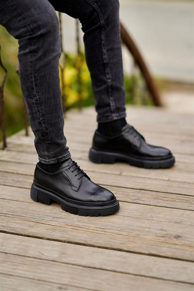 Walter Siyah Erkek Deri Ayakkabı