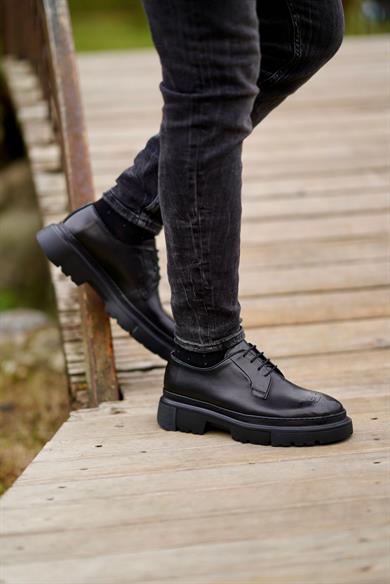 Walter Siyah Erkek Deri Ayakkabı