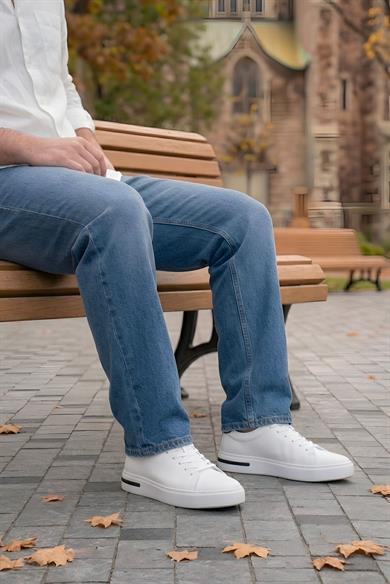 Yuri Beyaz Erkek Deri Ayakkabı