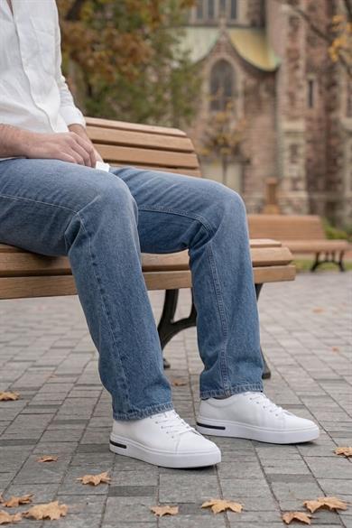 Yuri Beyaz Erkek Deri Ayakkabı