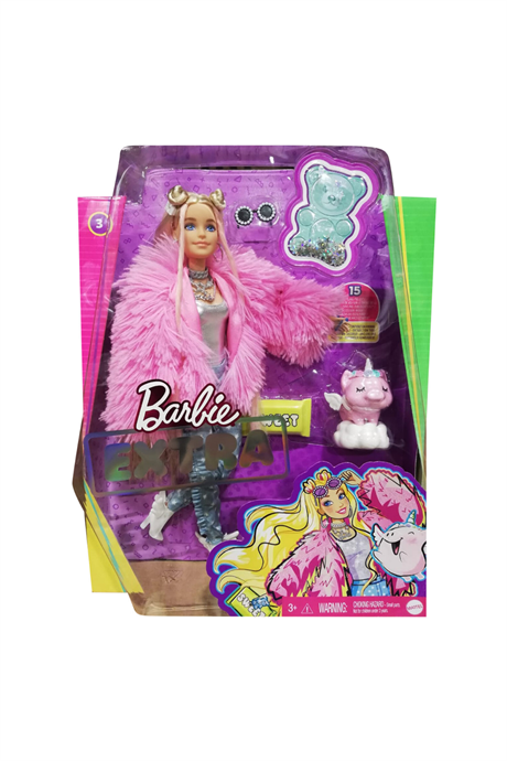 Mattel Barbie Extra Pembe Ceketli Bebek