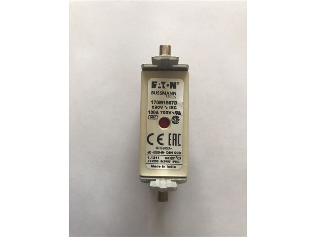 Bussmann 170M1567 100A NH000 Hızlı Bıçaklı Sigorta