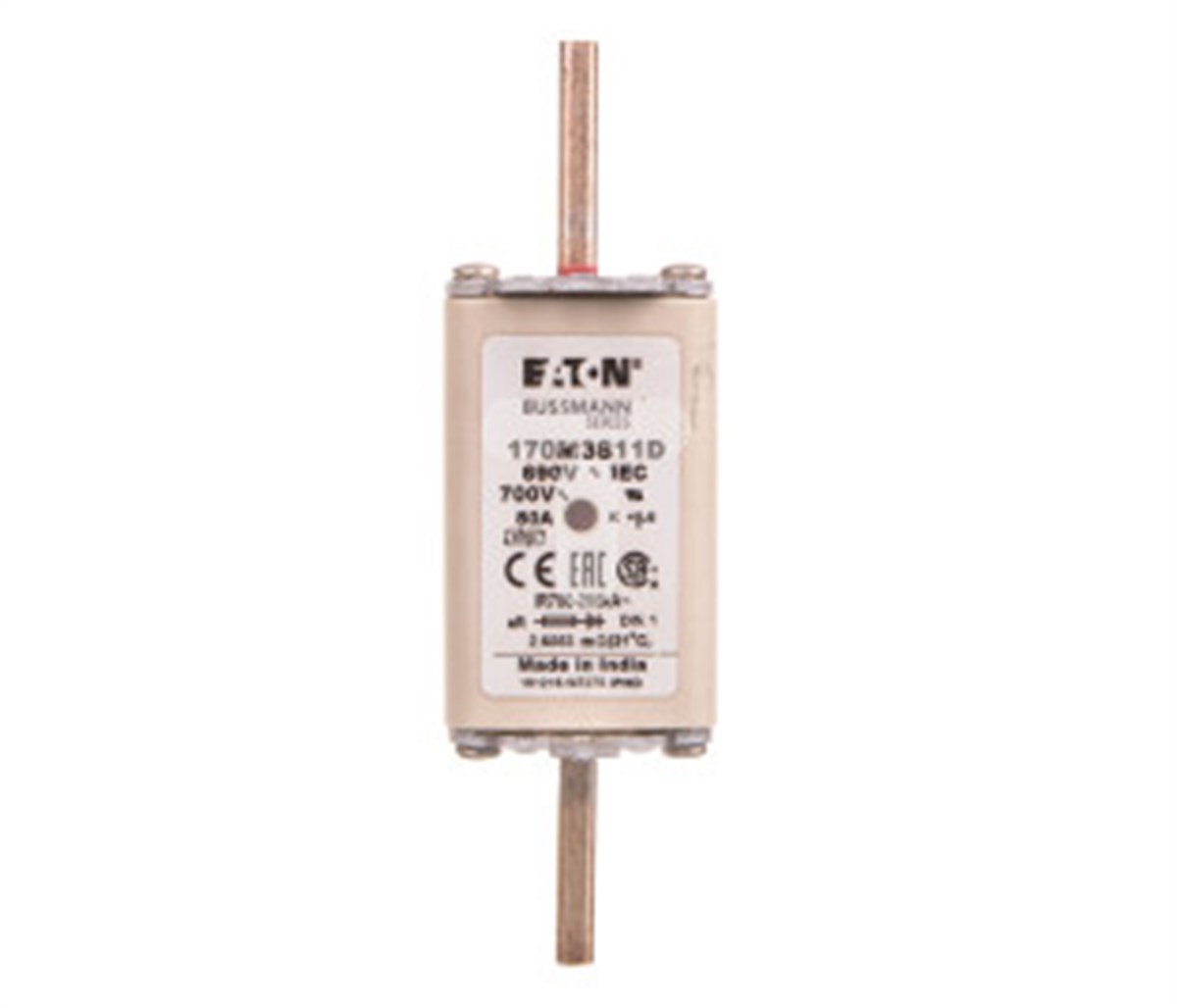 Bussmann 170M3811D 80A NH1 Hızlı Bıçaklı Sigorta