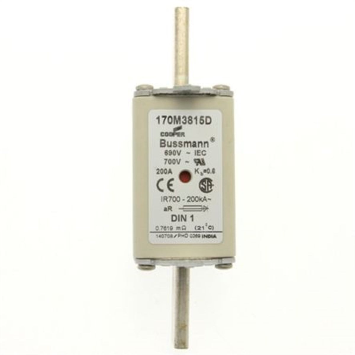 Bussmann 170M3815D 200A NH1 Hızlı Bıçaklı Sigorta