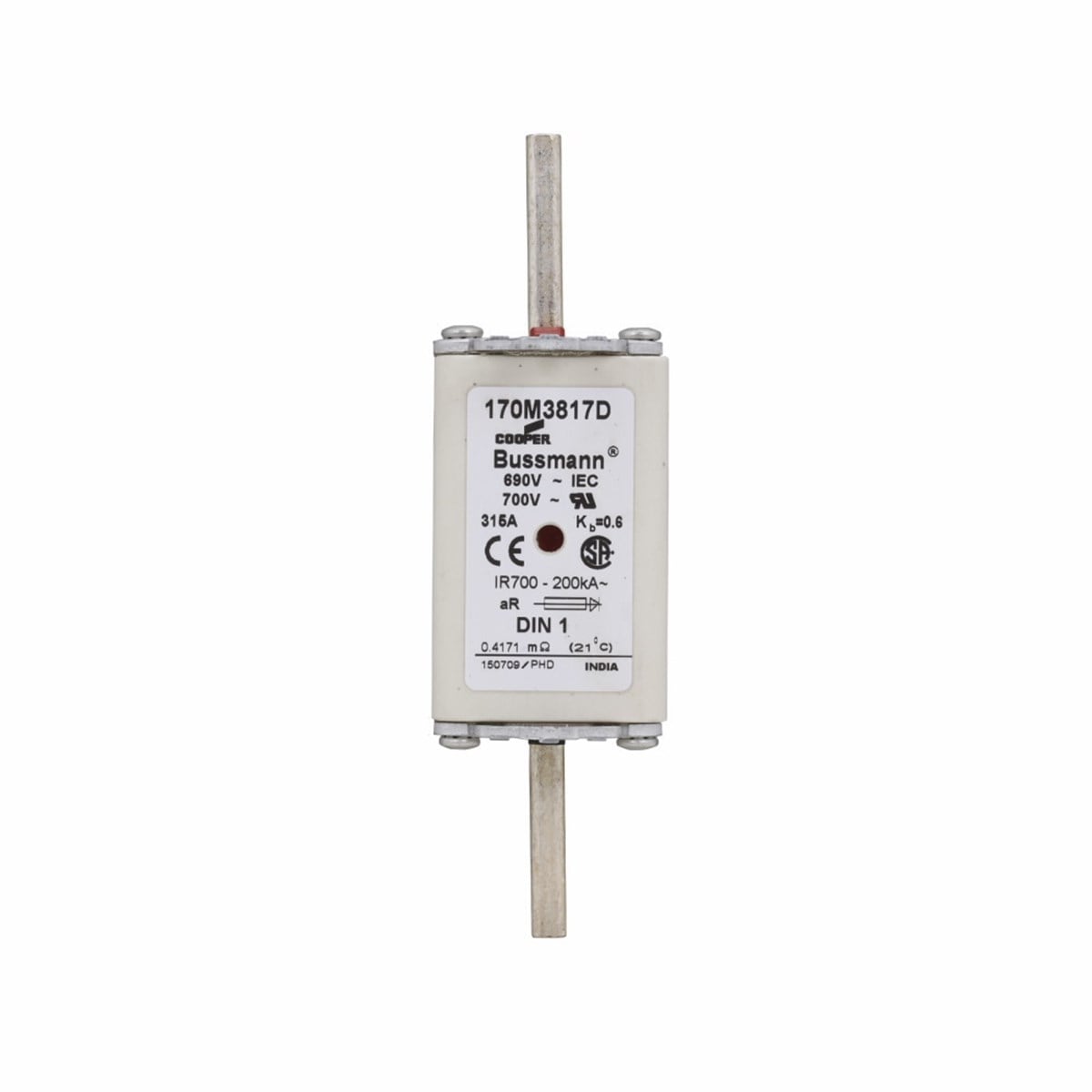 Bussmann 170M3817D 315A NH1 Hızlı Bıçaklı Sigorta