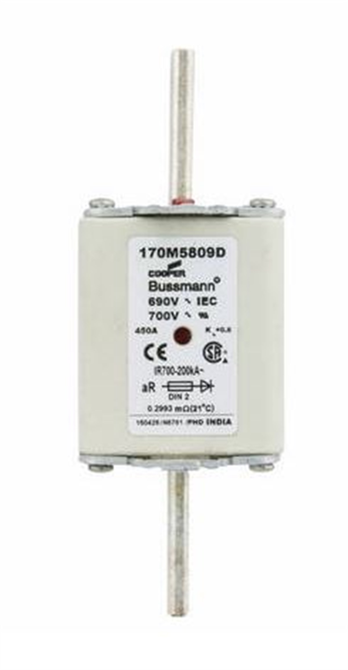 Bussmann 170M5809D 450A NH2 Hızlı Bıçaklı Sigorta