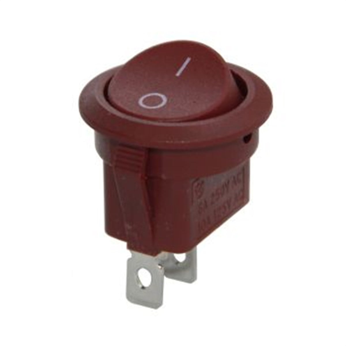 IC-133C2 Yuvarlak Işıksız Anahtar ON-OFF 2P KOYU KAHVE IC133C2 IC 133C2