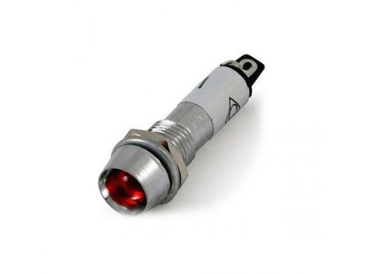 METAL SİNYAL LAMBASI 220V  8MM KIRMIZI ( IC-225 )