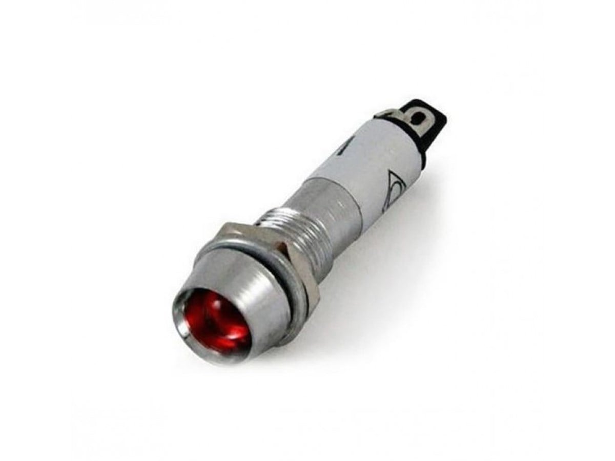 METAL SİNYAL LAMBASI 24V  8MM KIRMIZI ( IC-225 )