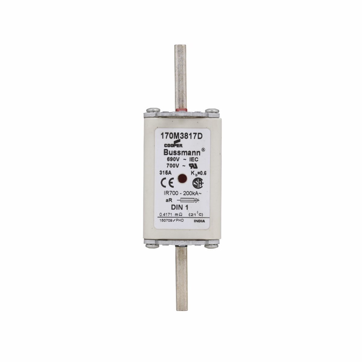 Bussmann 170M3817D 315A NH1 Hızlı Bıçaklı Sigorta