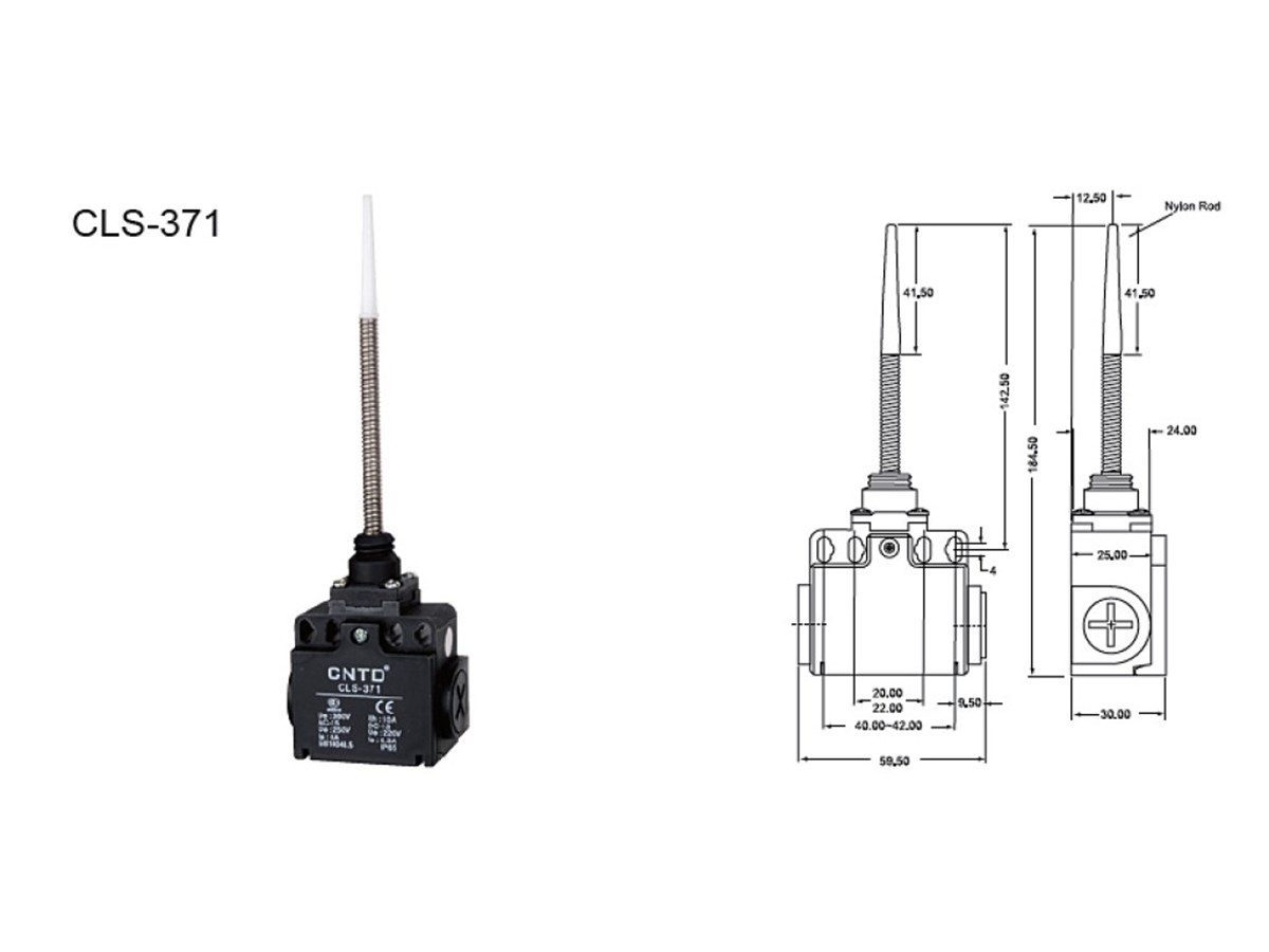 CNTD CLS-371 Geniş Gövde Spiral Telli Pl. Çubuk Limit Switch