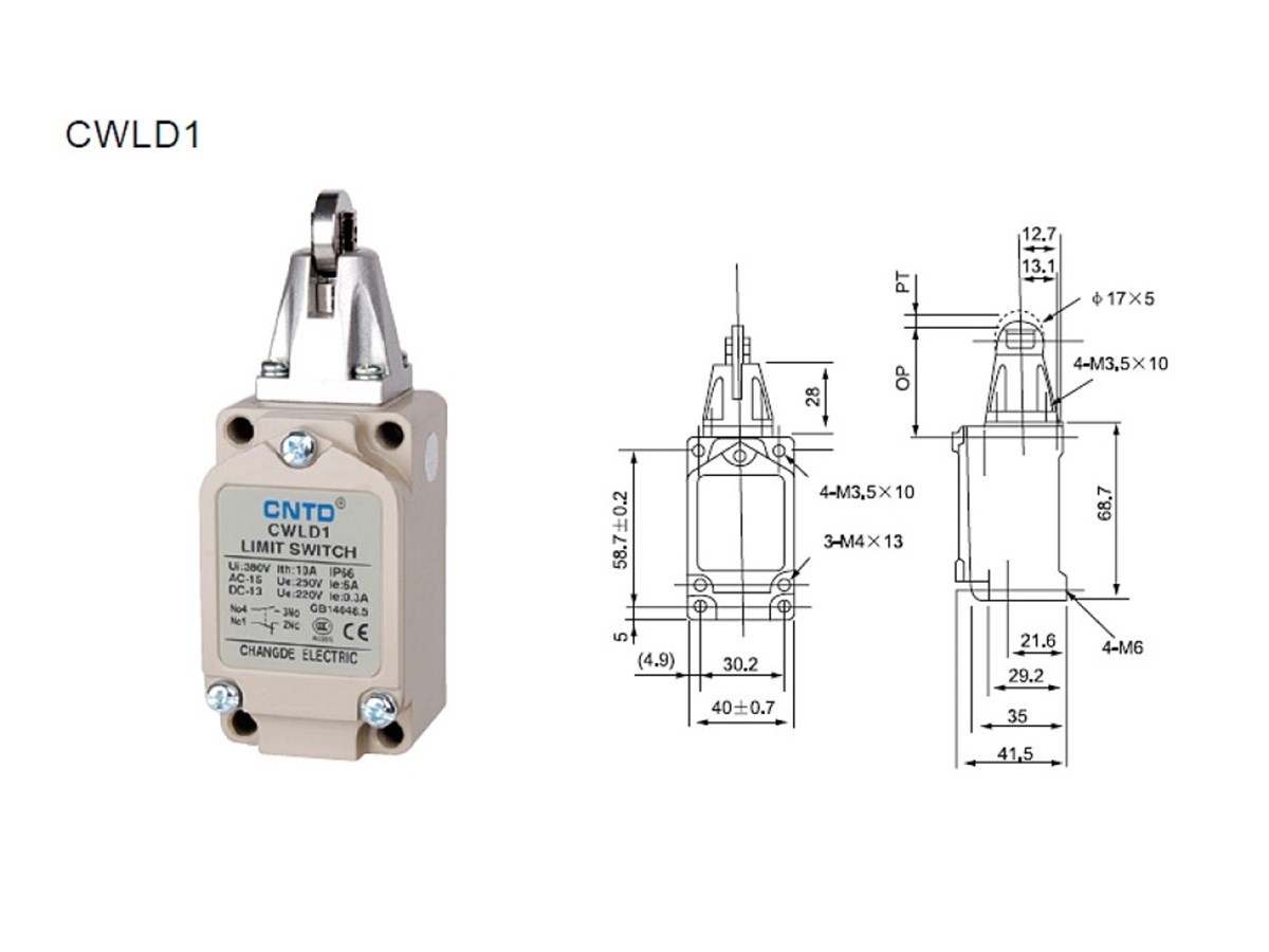 CNTD CWLD1 Doğrusal Makaralı Pim Limit Switch