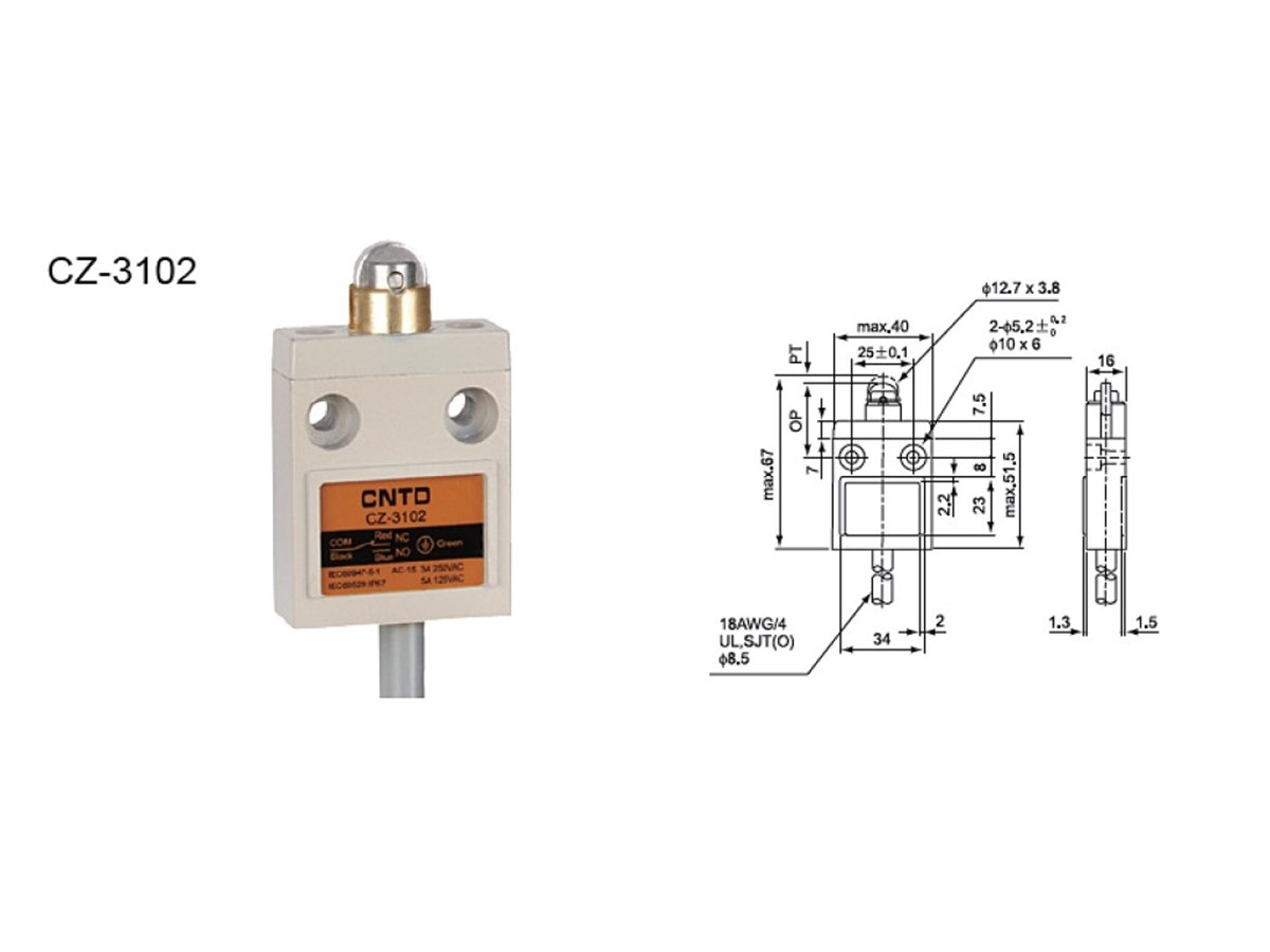 CNTD CZ-3102 Makaralı Pim Limit Switch