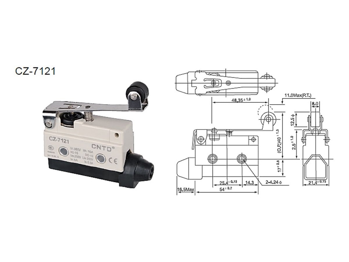 CNTD CZ-7121 Makaralı Uzun Palet Micro Switch