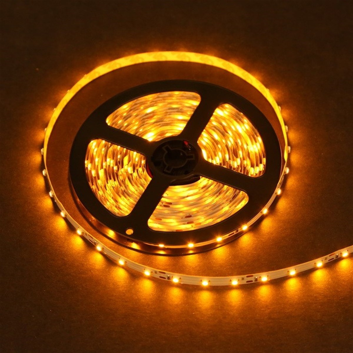 Eld 5050 60 Chip Double Pcb Silikonsuz Şerit Led Amber 5 Metre