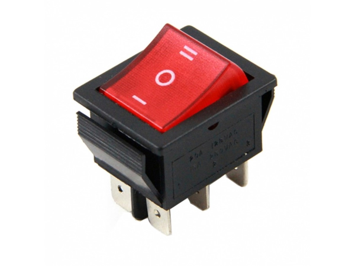 Geniş Işıklı Anahtar ON-OF-ON 6P IC-105