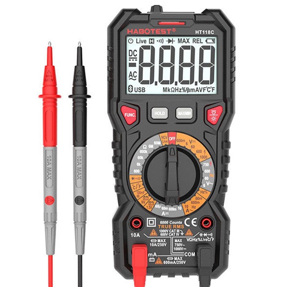 HABOTEST HT118C TRUE RMS DİJİTAL MULTİMETRE ÖLÇÜ ALETİ