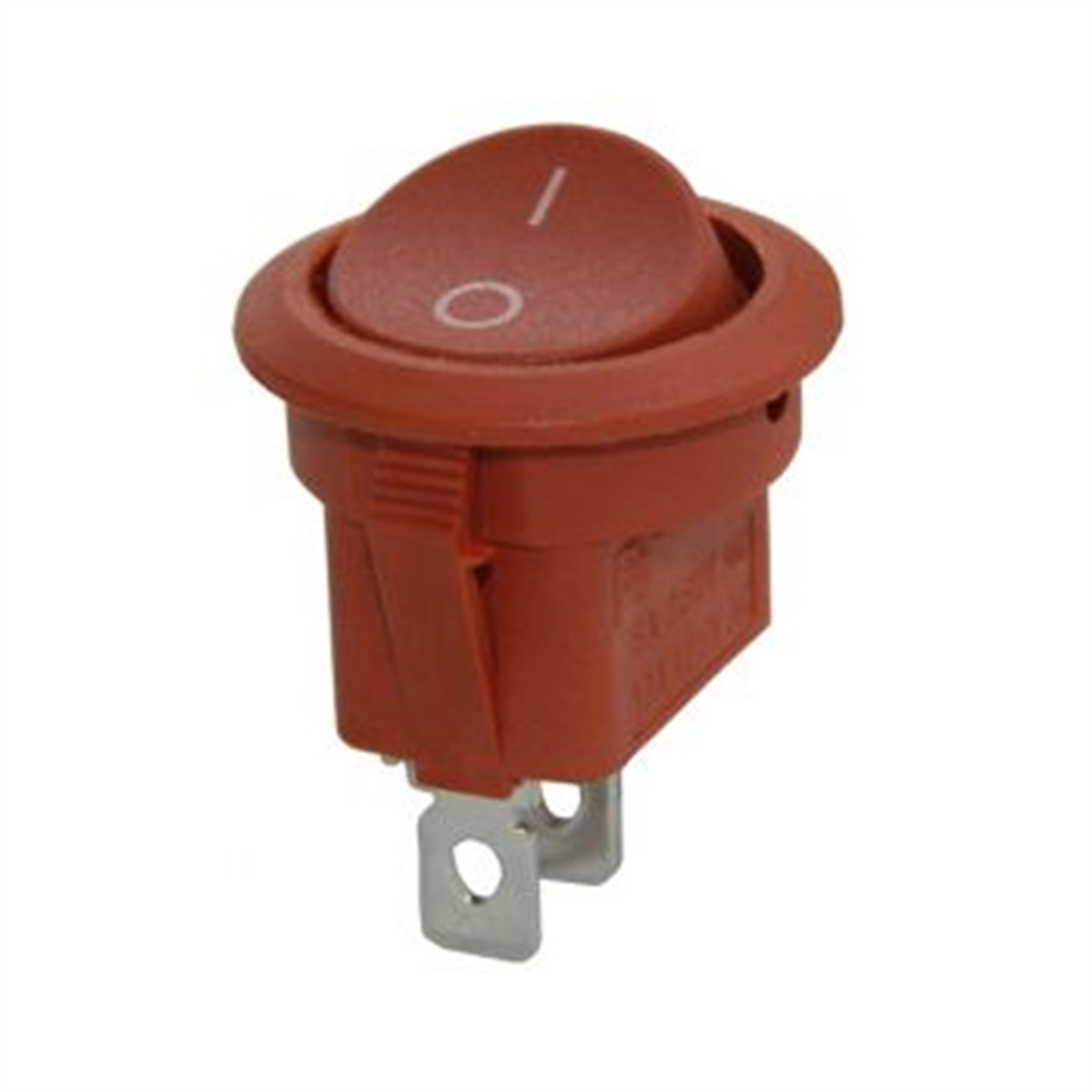 IC-133C1 Yuvarlak Işıksız Anahtar ON-OFF 2P AÇIK KAHVE IC133C1 IC 133C1