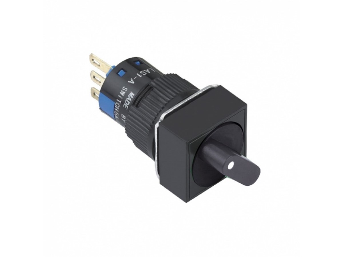 Kare 16MM Kalıcı OFF-ON Mandal Buton LAS1-AF-11X/21/N