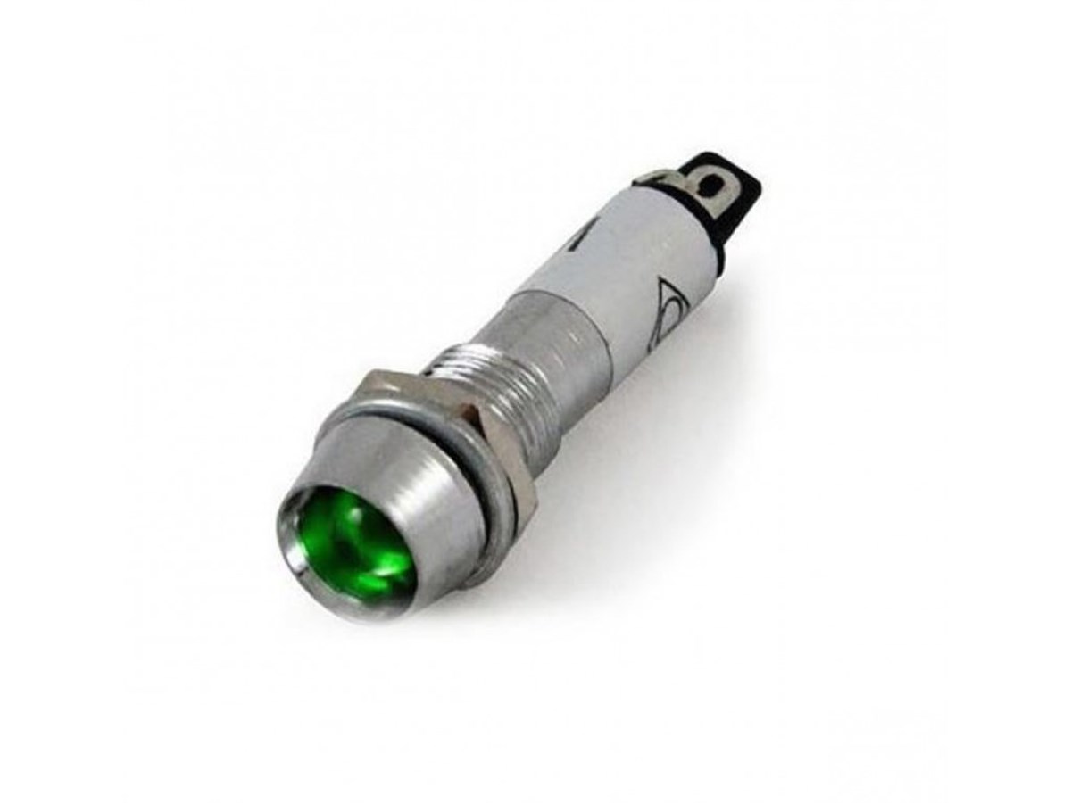 METAL SİNYAL LAMBASI 220V  8MM YEŞİL  ( IC-225 )