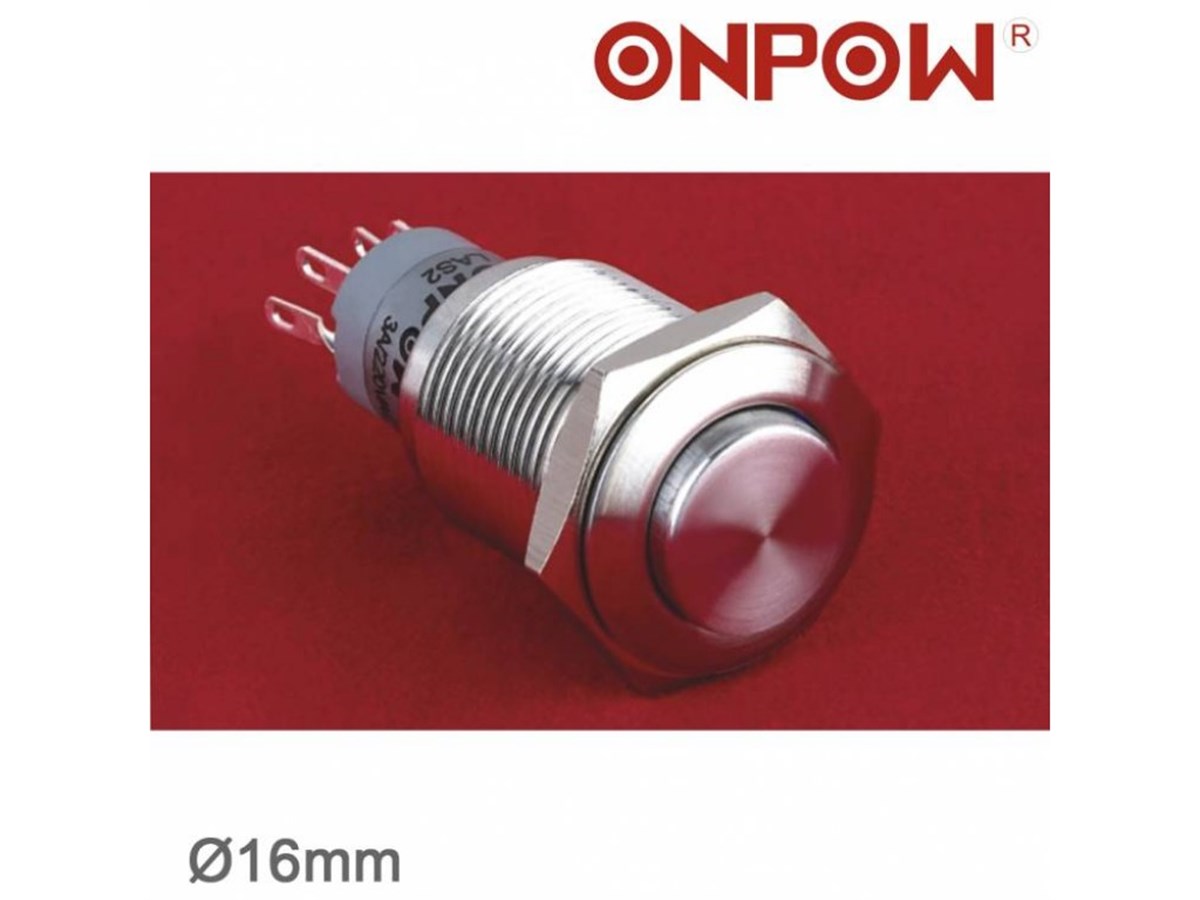 Onpow Yuvarlak 16MM Kalıcılı Metal Buton LAS2-GQH-11Z