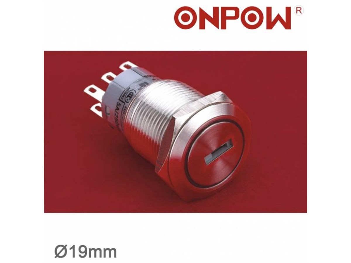 Onpow Yuvarlak 19mm Ledli Metal Switch LAS1-AGQ-Y