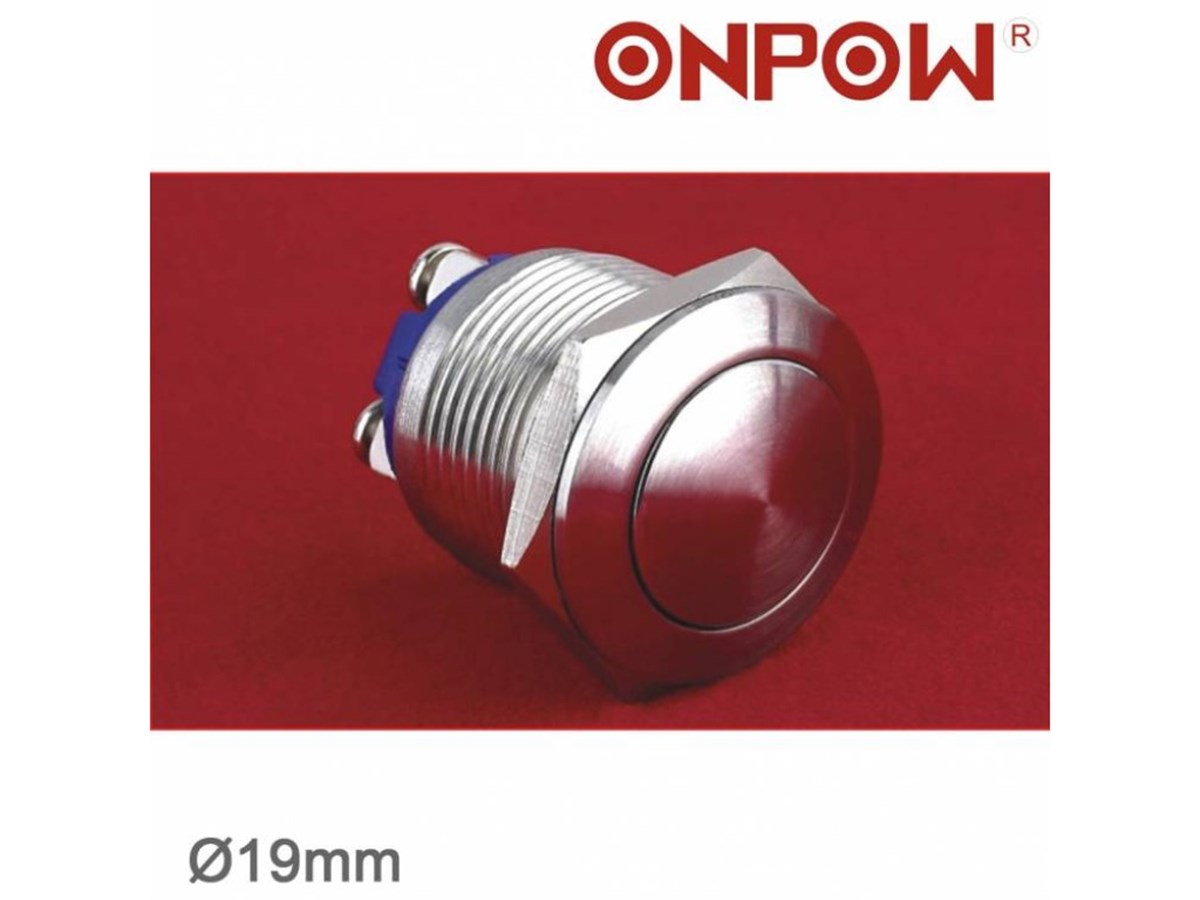 Onpow Yuvarlak 19MM Metal Bombeli Yaylı Buton GQ19B-10