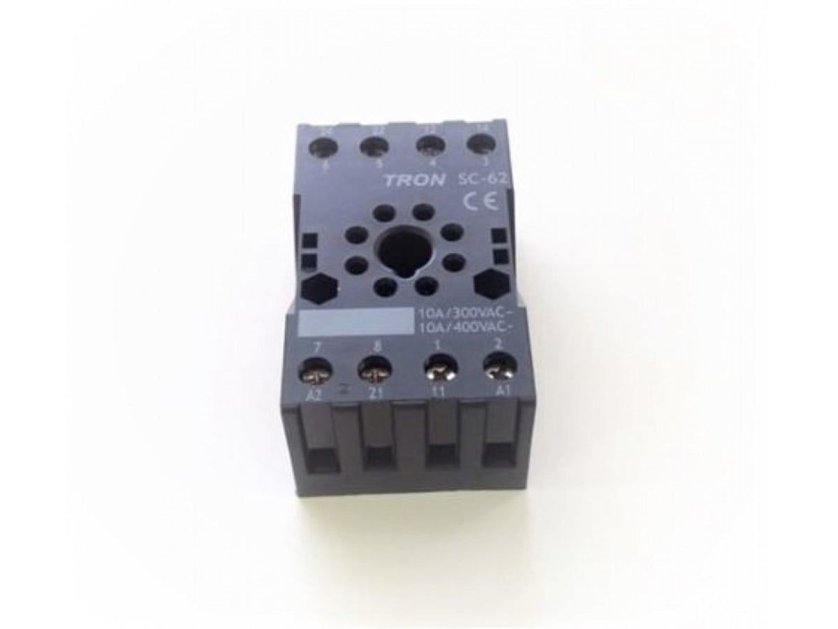 SC-62 8 PİN KISA TİP Röle Soketi