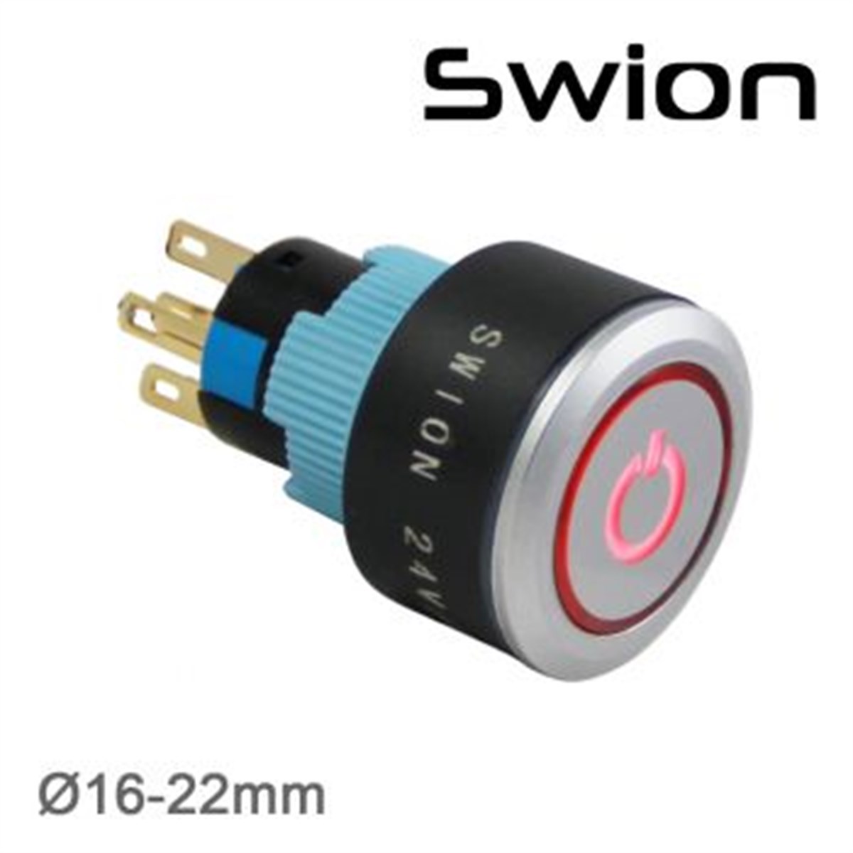 Swion 22mm LEDLİ Plastik Yaylı Buton 1NO/1NC 5P SWY-11T