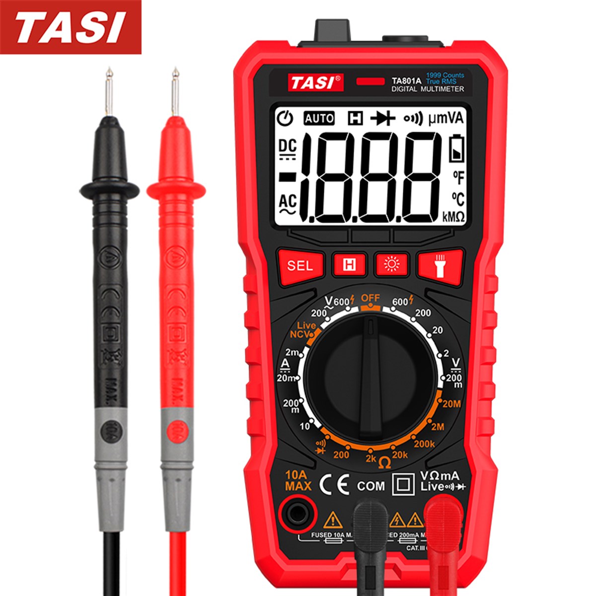 TASİ TA801A Mini TRUE RMS Dijital Multi Metre Ölçü Aleti TA-801A TA 801A